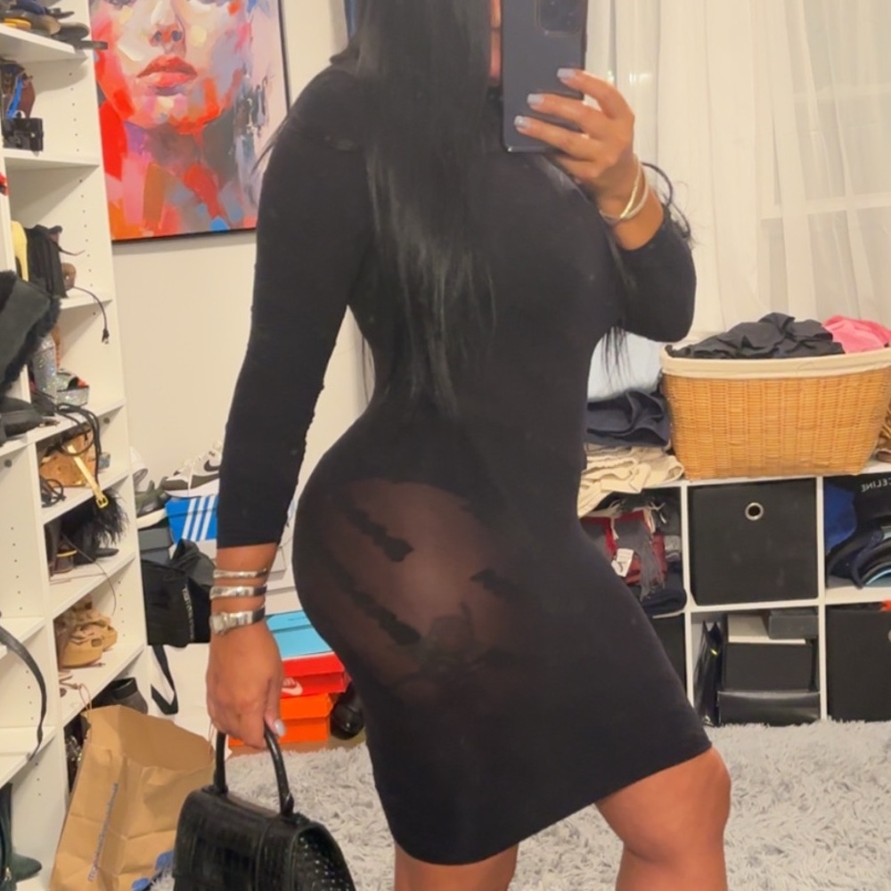 Balenciaga Sheer all over logo dress - Picture 5 of 6